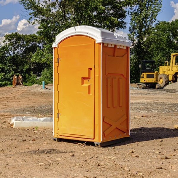 how often are the porta potties cleaned and serviced during a rental period in Hubbardston